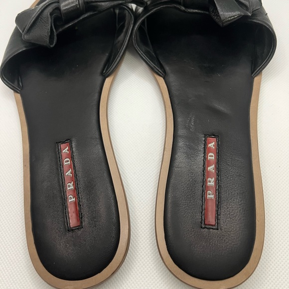 Prada black sandals in good condition used very few times - Picture 2 of 3